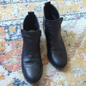 Freda Salvador Star Classic Leather Studded Trim Jodhpur Ankle Boots Black 7.5